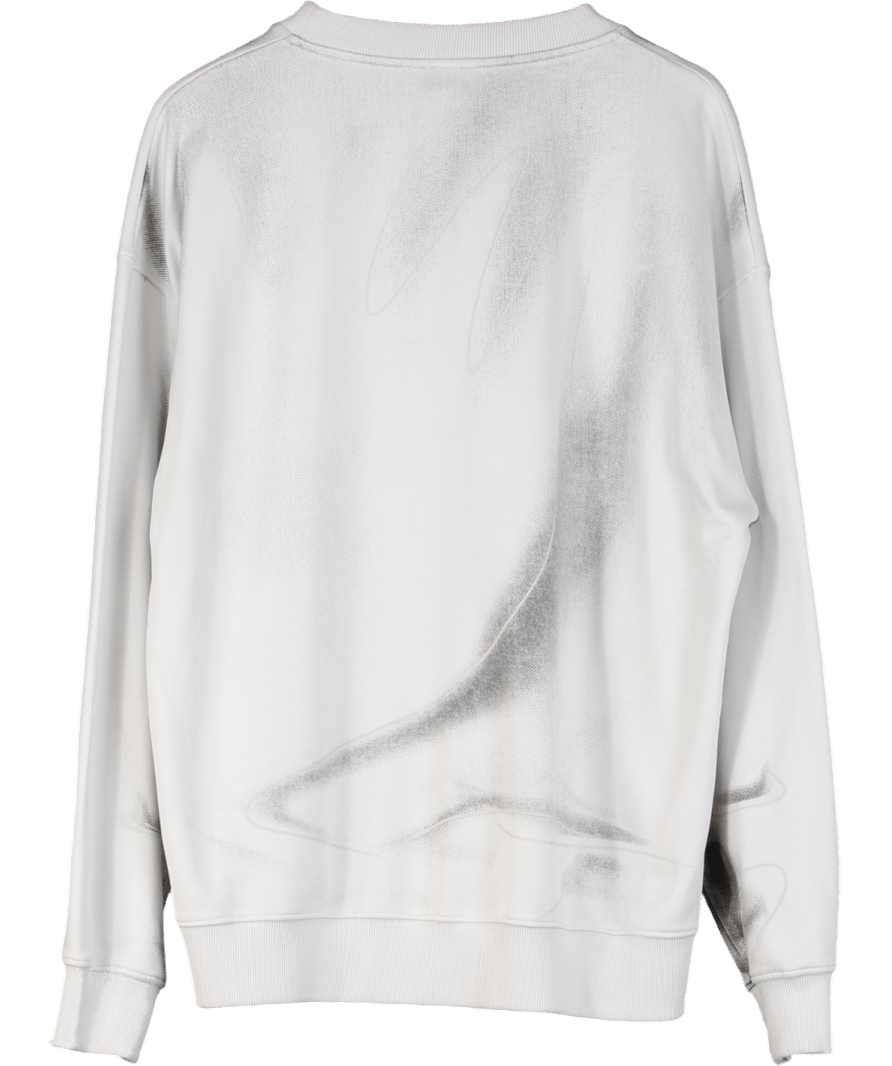 Moschino White Milano Logo Sweatshirt UK 42" CHEST - Reliked