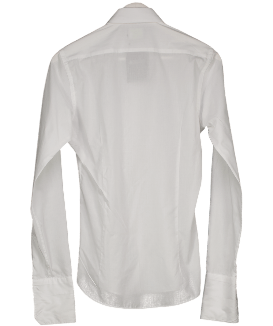 MOSS Classic Extra Slim Fit White Shirt Neck 14.5' UK XS/S - Reliked