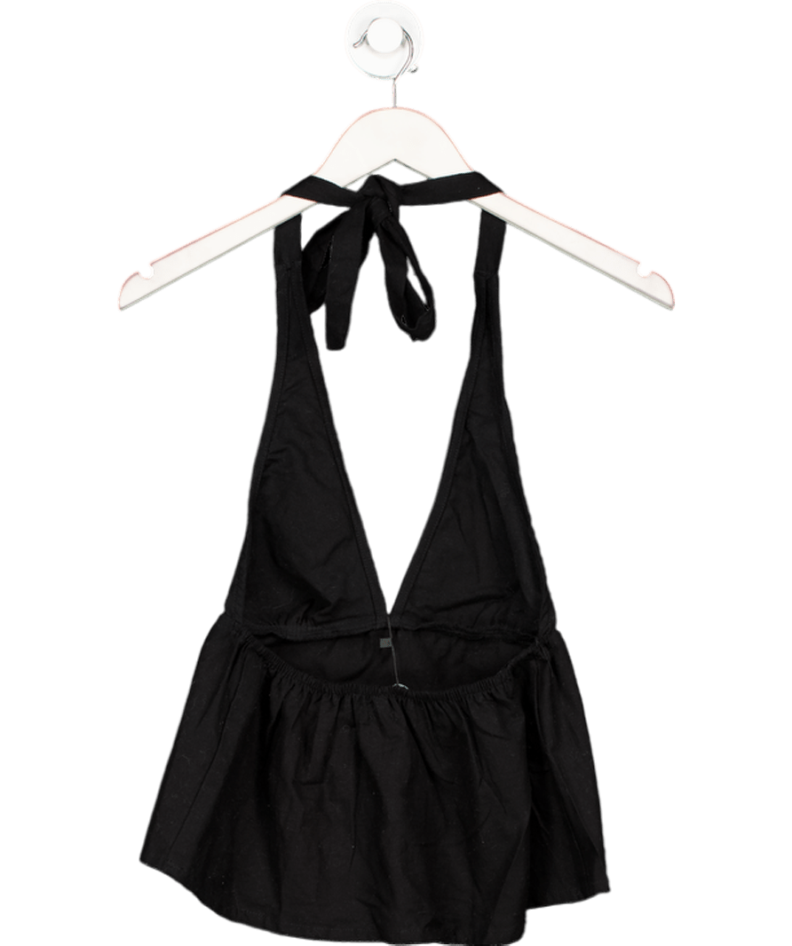 Motelrocks Black Eldana Halter Top UK XS - Reliked