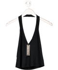 Motelrocks Black Madge Halter Neck Top UK XS - Reliked
