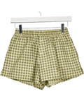 Motelrocks Green Olive Gingham Laboxe Shorts UK XS - Reliked