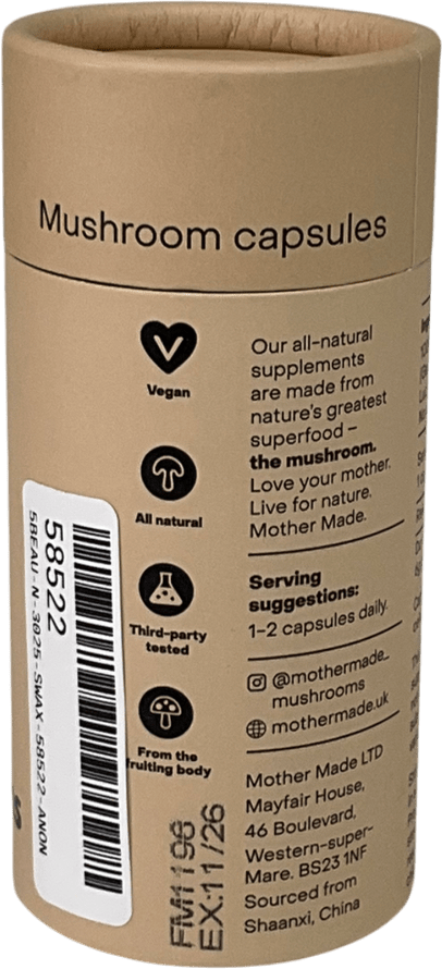 mother made Relax - Reishi Capsules Mushroom 60capsules - Reliked