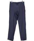 Mr Porter Blue Linen Drawstring Tapered Trousers W30 - Reliked
