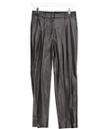 M&S Black Collection Faux Leather Straight Leg Trouser - Short Length UK 8 - Reliked
