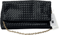 M&S Black Collection Faux Leather Woven Clutch Bag One Size - Reliked
