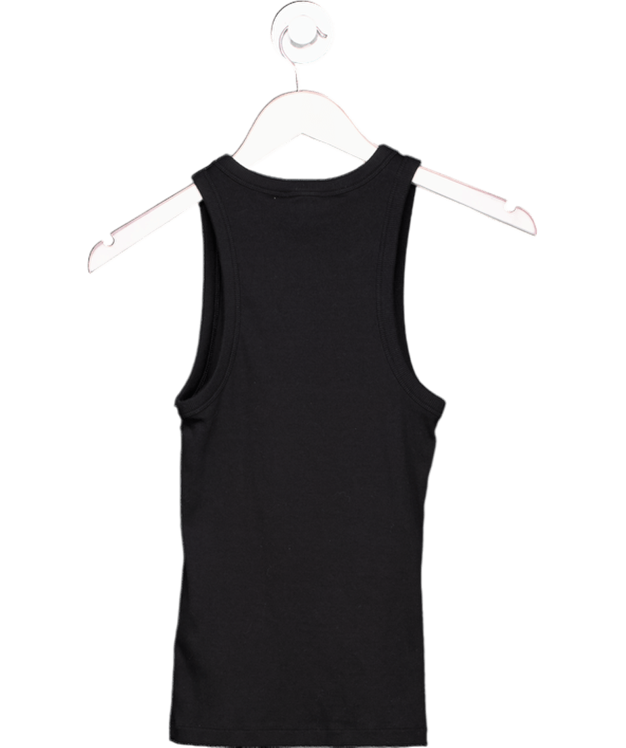 M&S Black Cotton Rich Tank Top UK 6 - Reliked