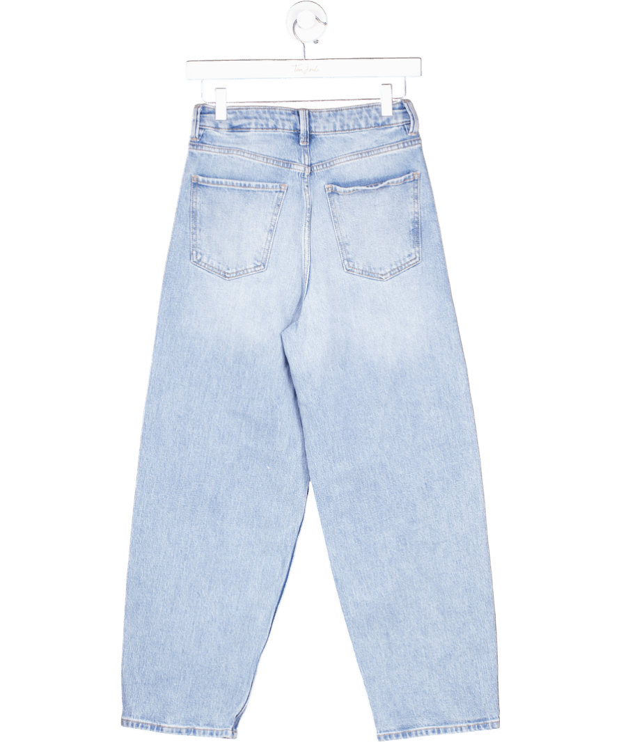 M&S Blue Mid - blue Carrot Leg Jeans UK 6 - Reliked