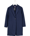 M&S Collection Navy Blue Wool Look Single Breasted Coat UK 6 - Reliked