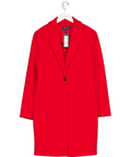 M&S Collection Red Wool Look Single Breasted Coat UK 6 - Reliked
