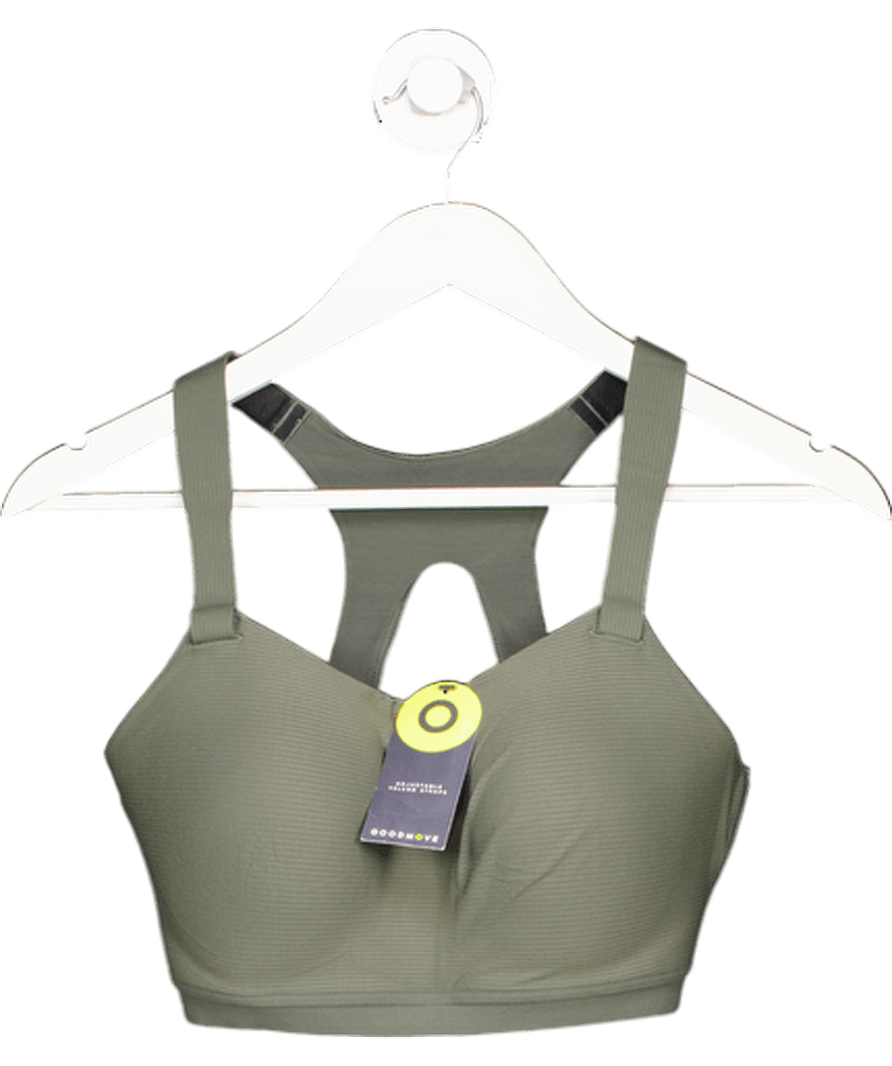 M&S Goodmoves Olive Green Sports Bra UK 34C - Reliked