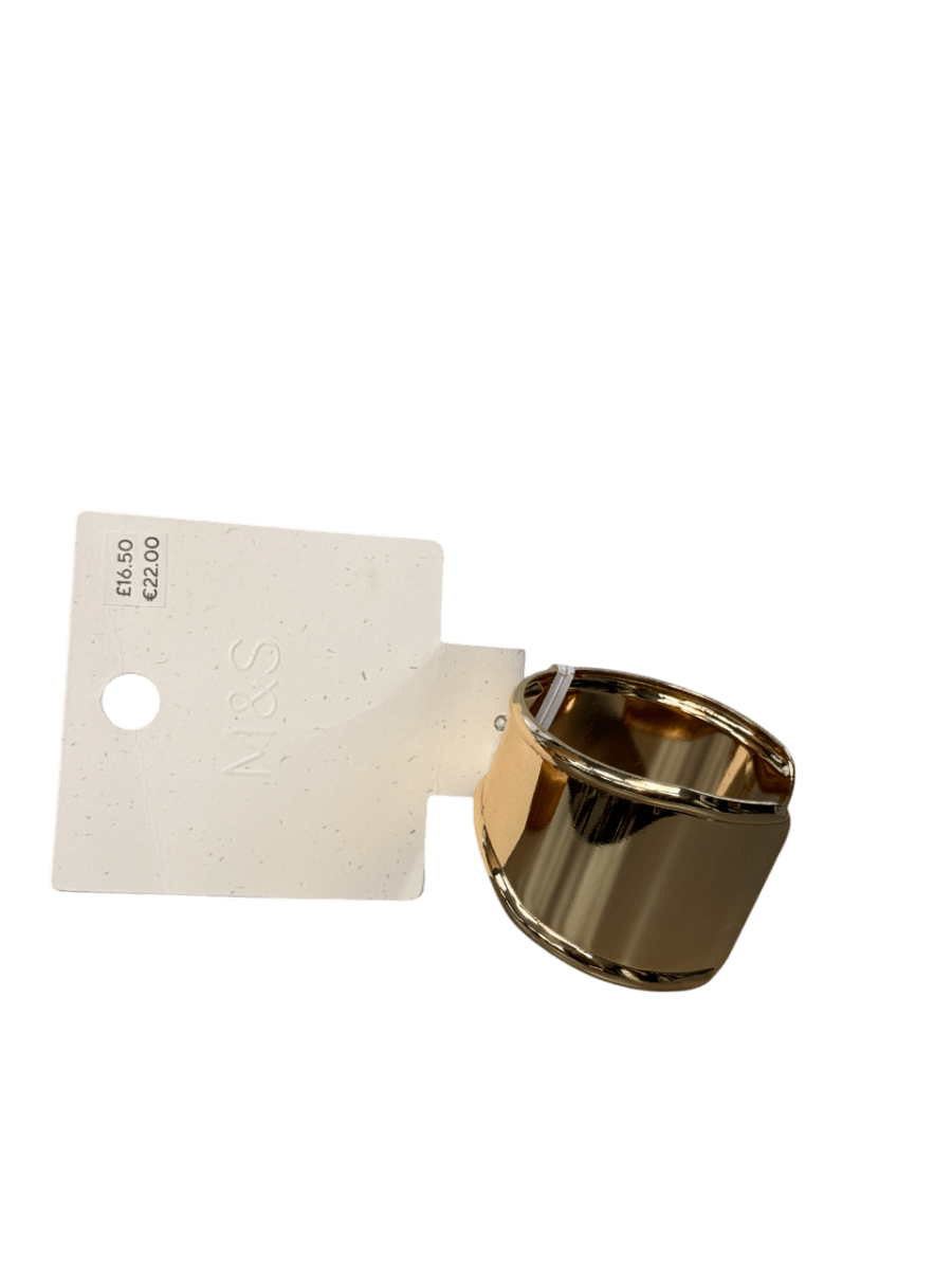 M&S Metallic Collection Ridge Open Cuff Bracelet One Size - Reliked