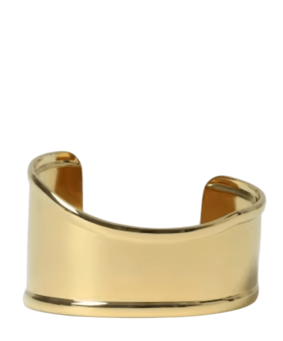 M&S Metallic Collection Ridge Open Cuff Bracelet One Size - Reliked