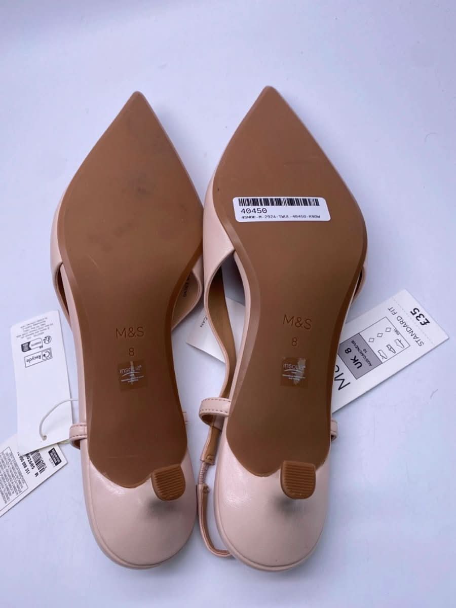 M&S Pink Standard Fit Slingback Court Shoes UK 8 EU 41 👠 - Reliked