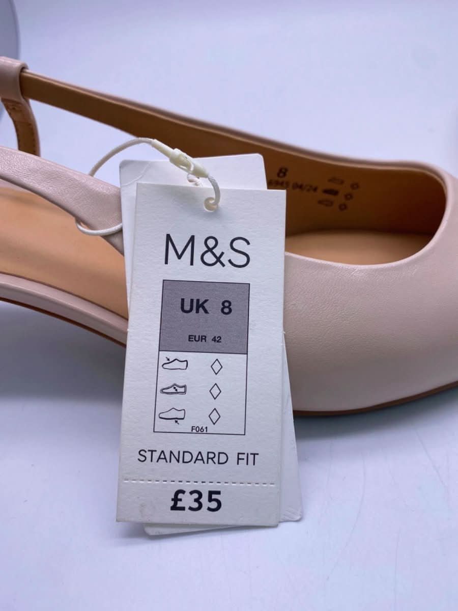M&S Pink Standard Fit Slingback Court Shoes UK 8 EU 41 👠 - Reliked