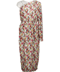 MSGM Multicoloured One - shoulder Floral Plisse Dress It42 UK 10 - Reliked