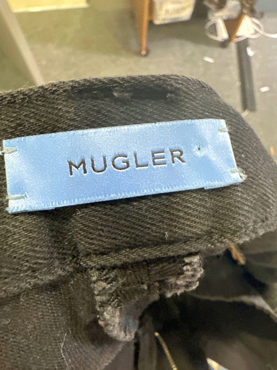 Mugler Black Denim Illusion Jeans UK 6 - Reliked