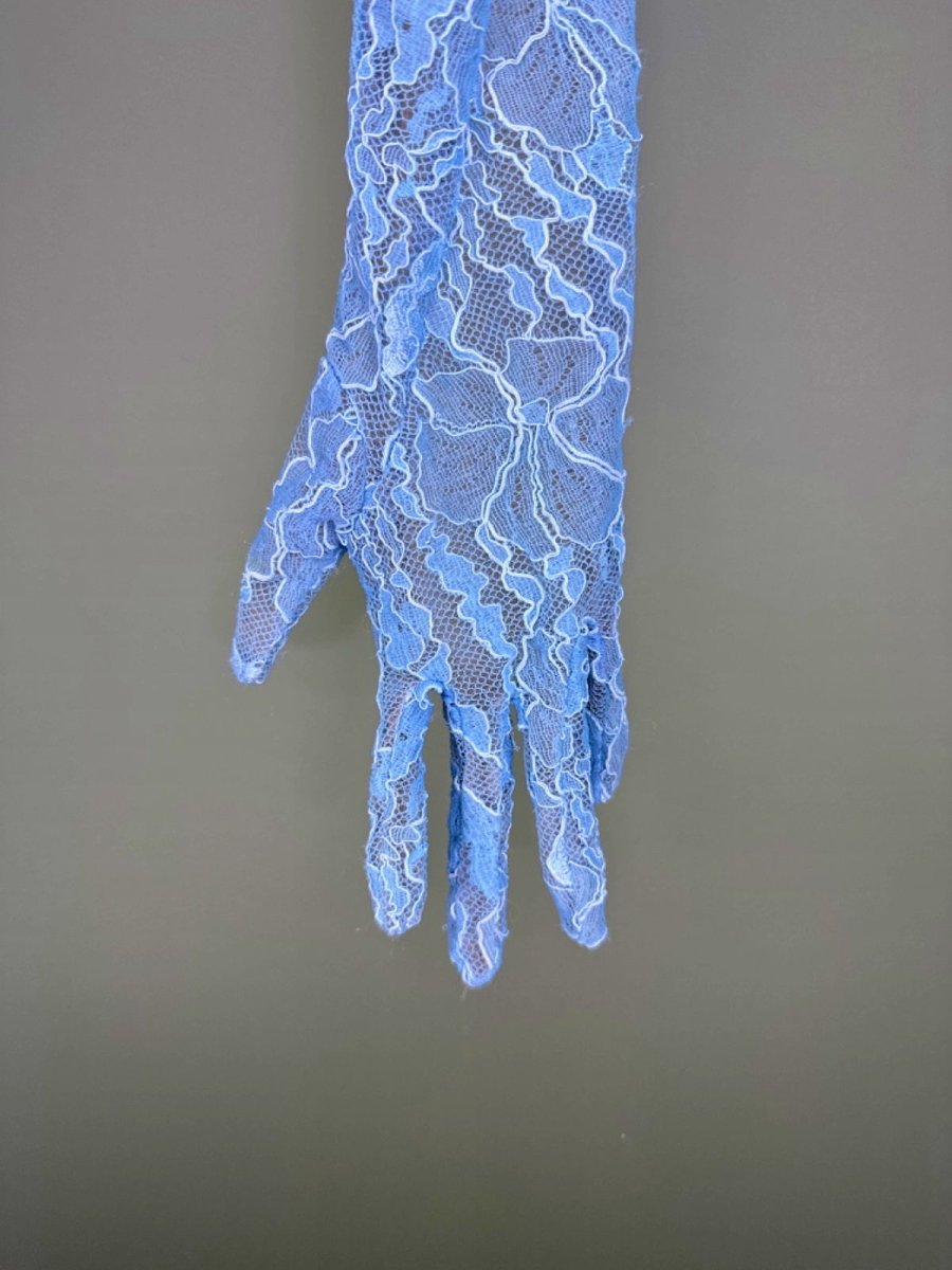 Mugler Blue Lace Bodysuit UK M - Reliked