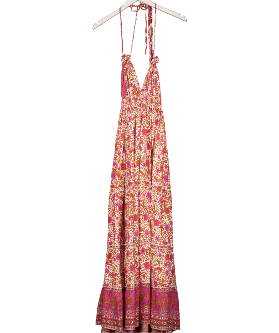 Multicoloured Print Maxi Dress UK S - Reliked