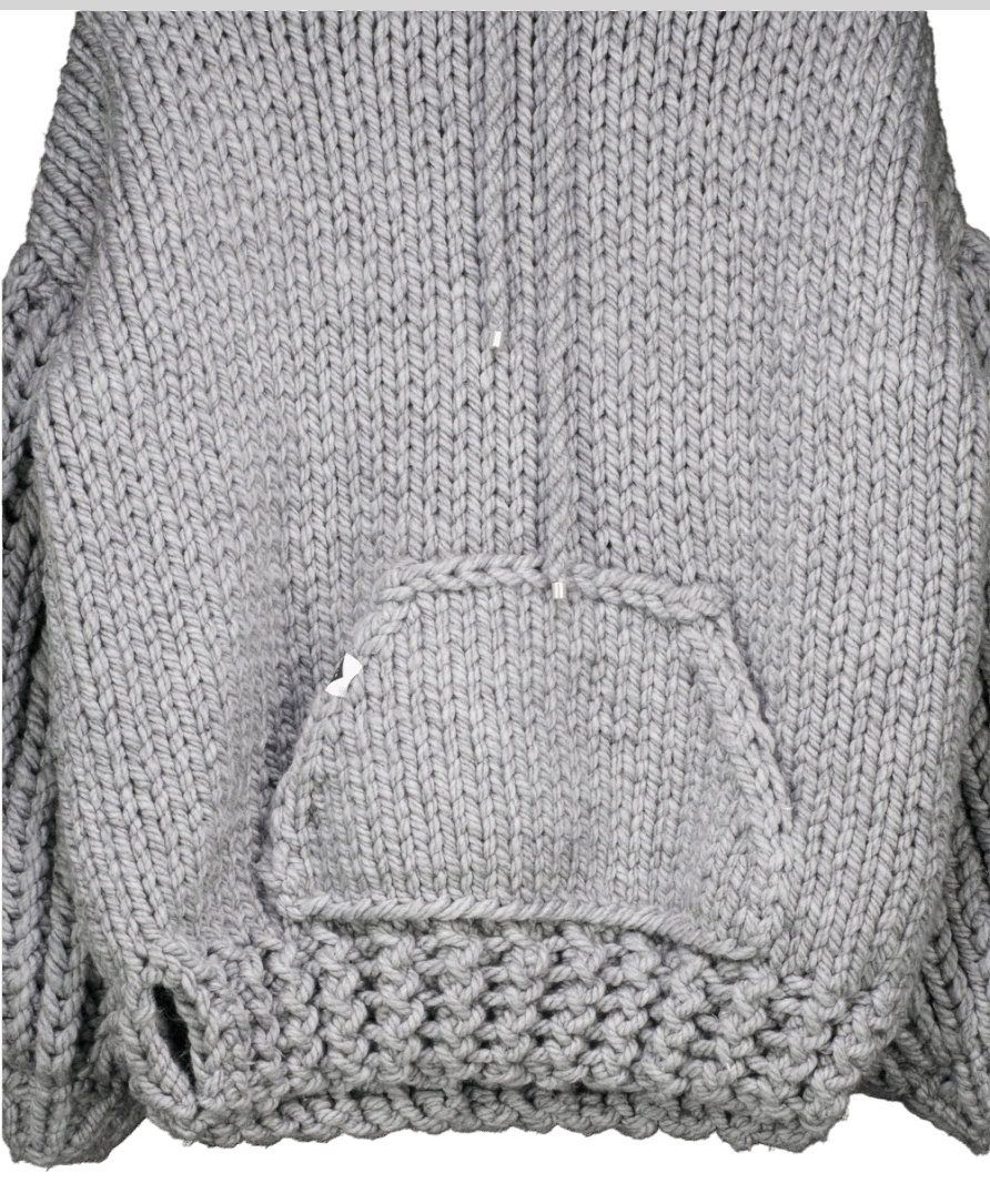 Mums Handmade Grey Balloon Sleeve Hoodie One Size - Reliked