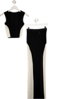 MURCI Black 2 - piece Shadow Knitted Skirt & Top Co Ord Set UK 8 - Reliked