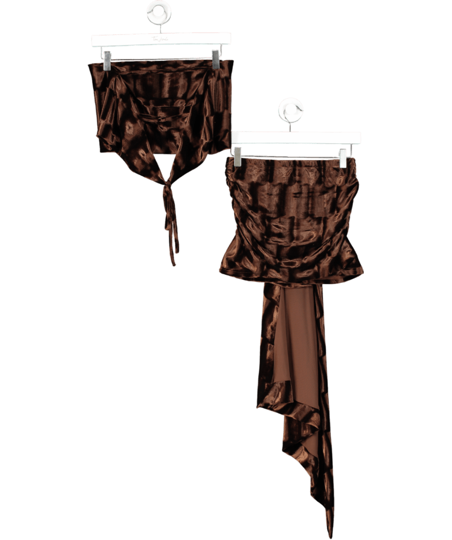 MURCI Brown Amaya Top And Mini Skirt UK 6 - Reliked