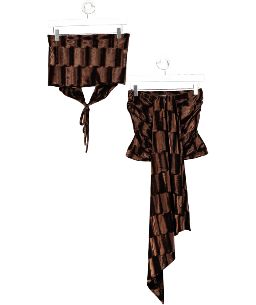 MURCI Brown Amaya Top And Mini Skirt UK 6 - Reliked