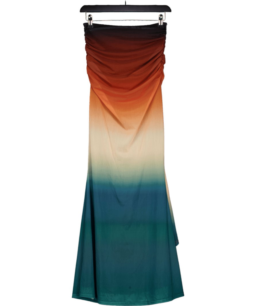 MURCI Multicoloured Aquarius Skirt Drape Detail Maxi Skirt UK 6 - Reliked