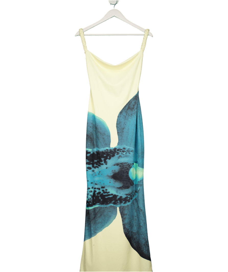 MURCI Yellow Plaited Strap Detail Maxi Dress UK 8 - Reliked