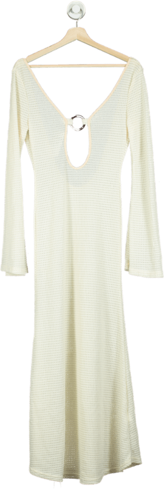 Musera Cream Long Sleeve Knit Dress UK S - Reliked