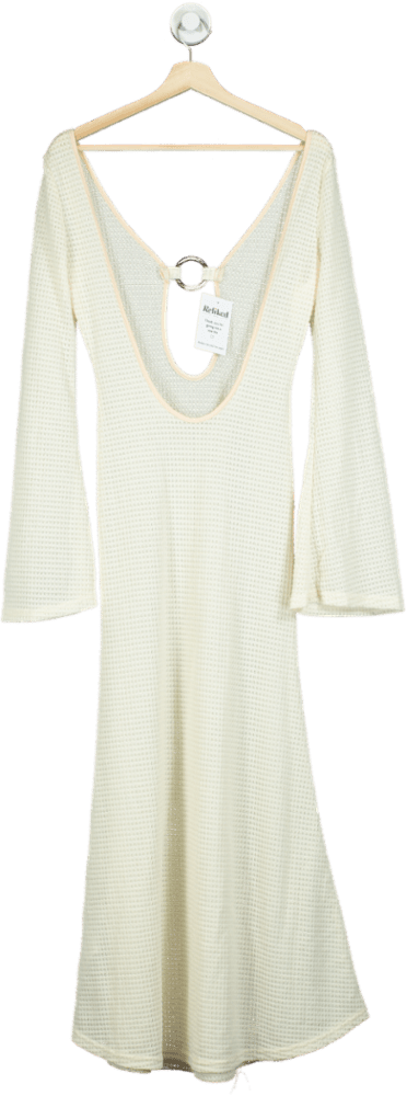 Musera Cream Long Sleeve Knit Dress UK S - Reliked