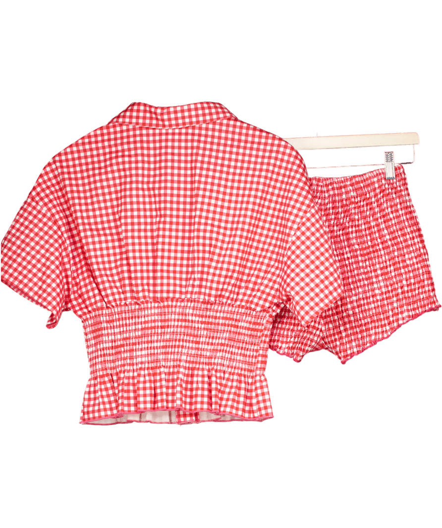 Musera Red And White Checked Set UK S - Reliked
