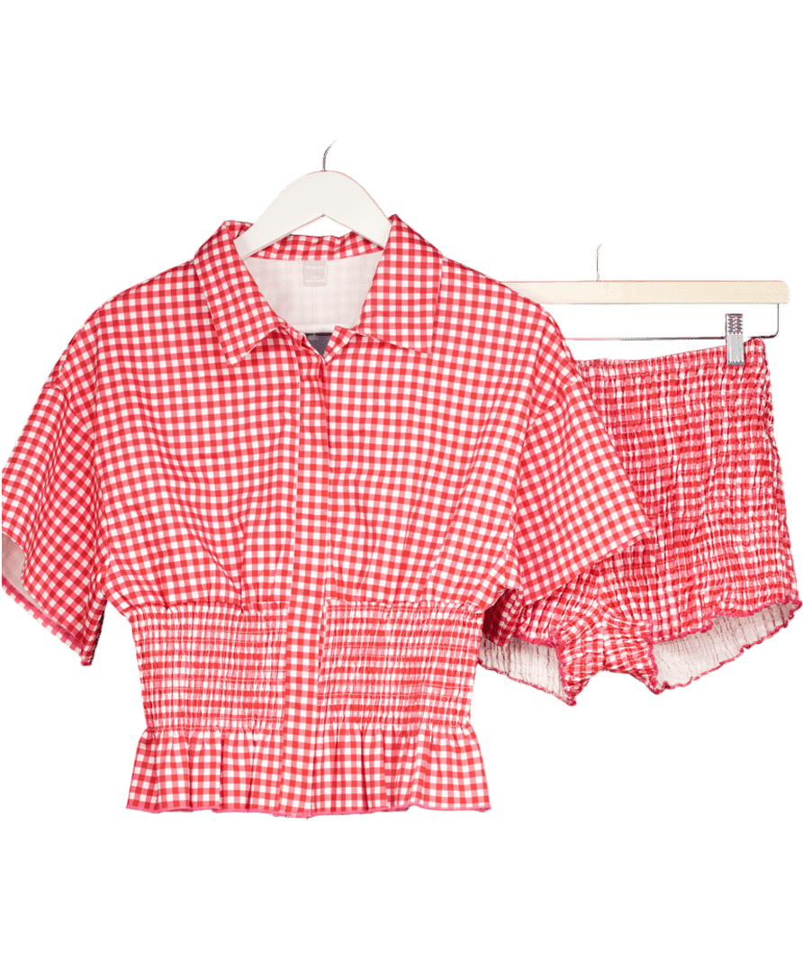Musera Red And White Checked Set UK S - Reliked