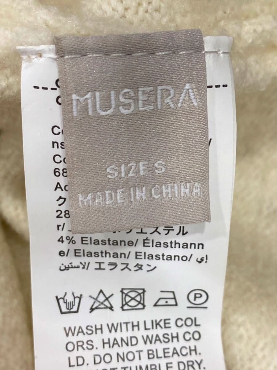 Musera White Sleeveless High Neck Dress UK S - Reliked