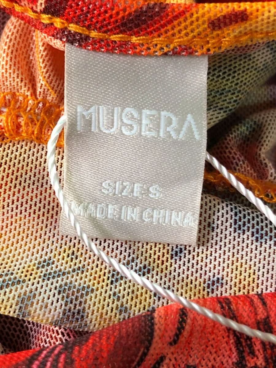 Mussera Orange Floral Ruffle Dress UK S - Reliked