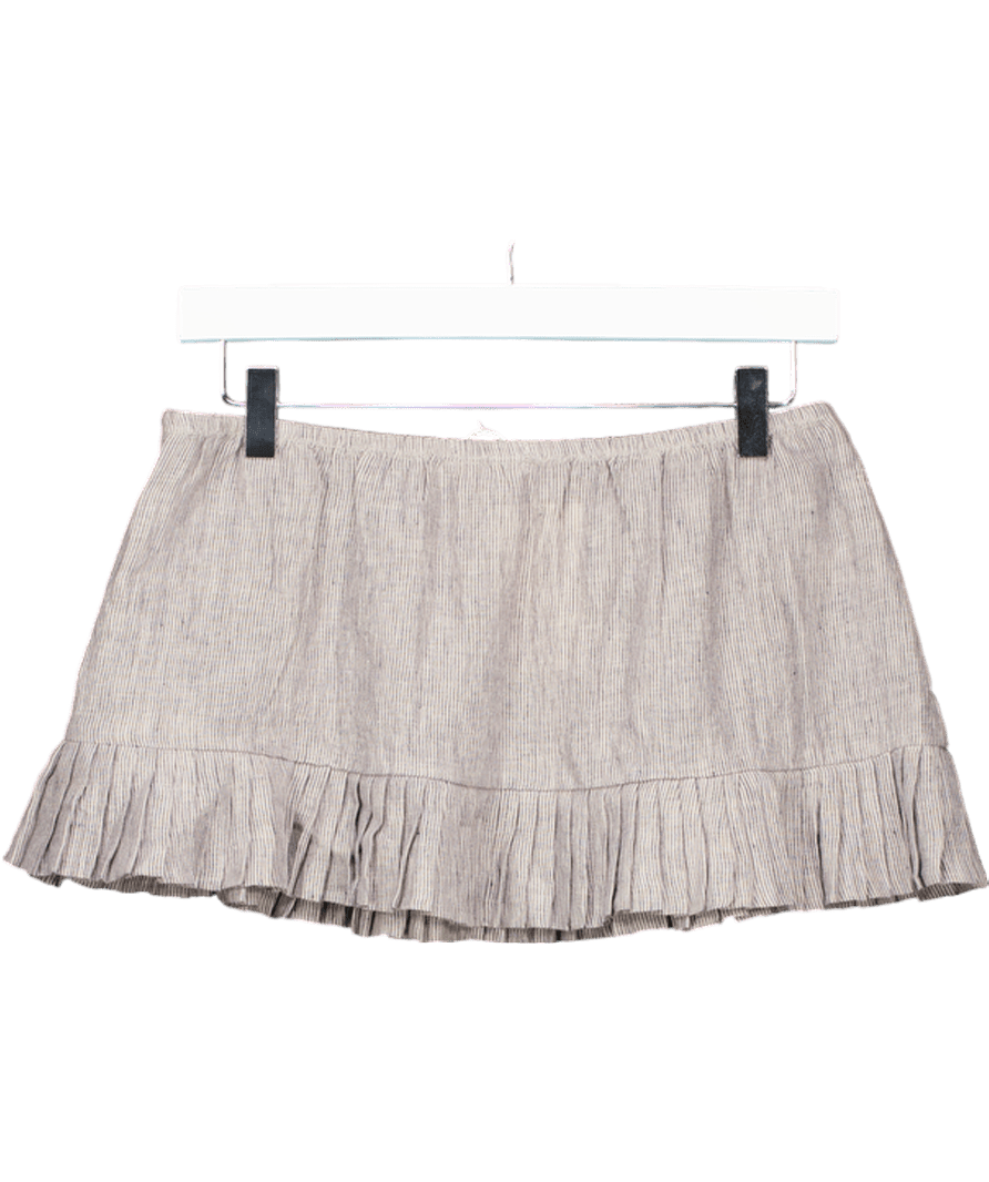 My mum made it White Carino Linen Mini Skirt UK S - Reliked