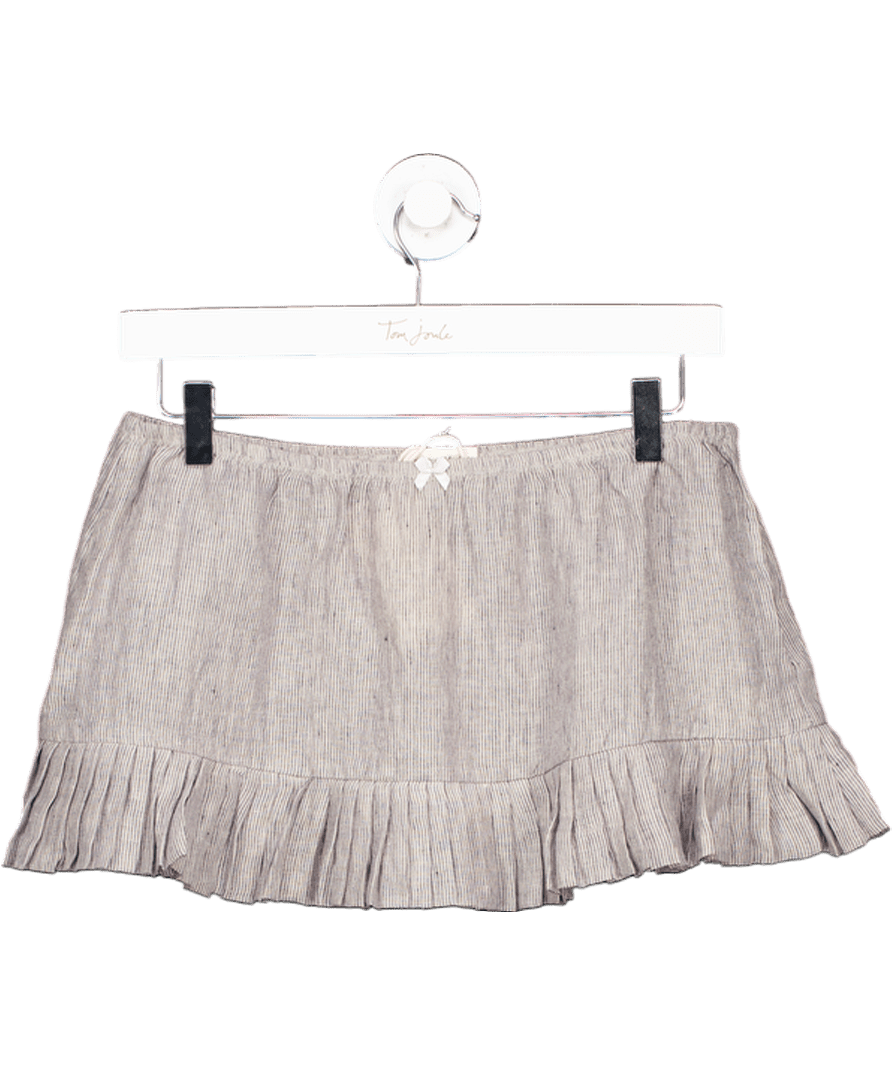 My mum made it White Carino Linen Mini Skirt UK S - Reliked
