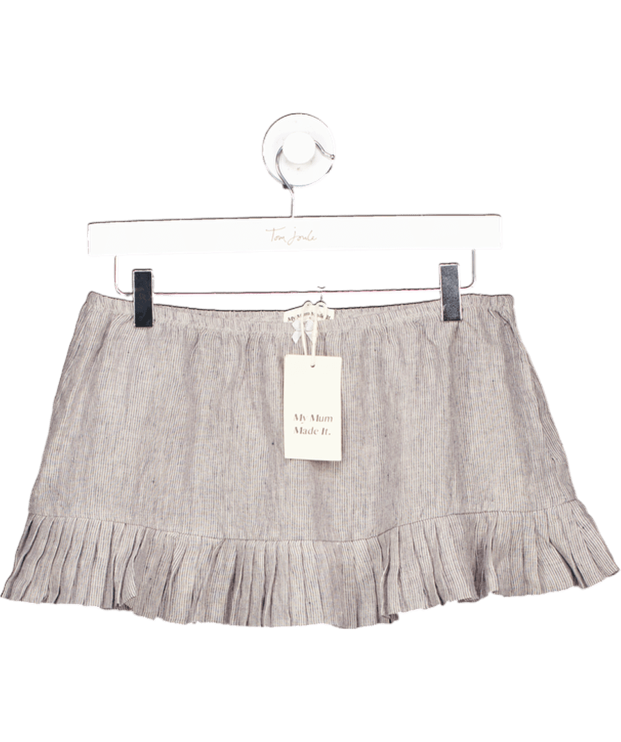 My mum made it White Carino Linen Mini Skirt UK S - Reliked