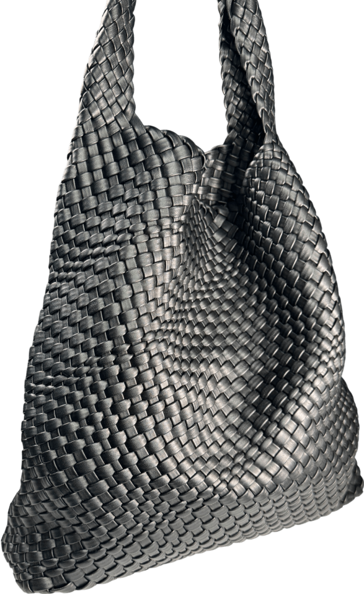 NA - KD Black Large Soft Woven Tote Bag - Reliked