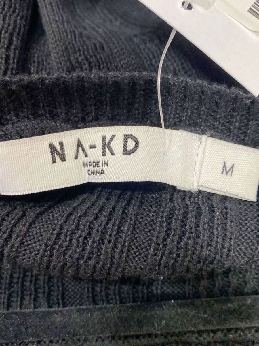 NA - KD Black Ribbed Knitted Maxi Dress UK M - Reliked