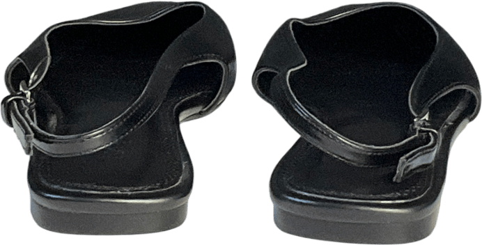 NA - KD Black Squared Toe Slingback Flats UK 5 EU 38 👠 - Reliked