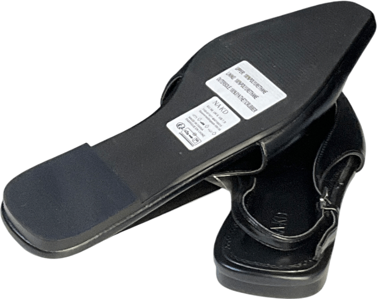 NA - KD Black Squared Toe Slingback Flats UK 5 EU 38 👠 - Reliked