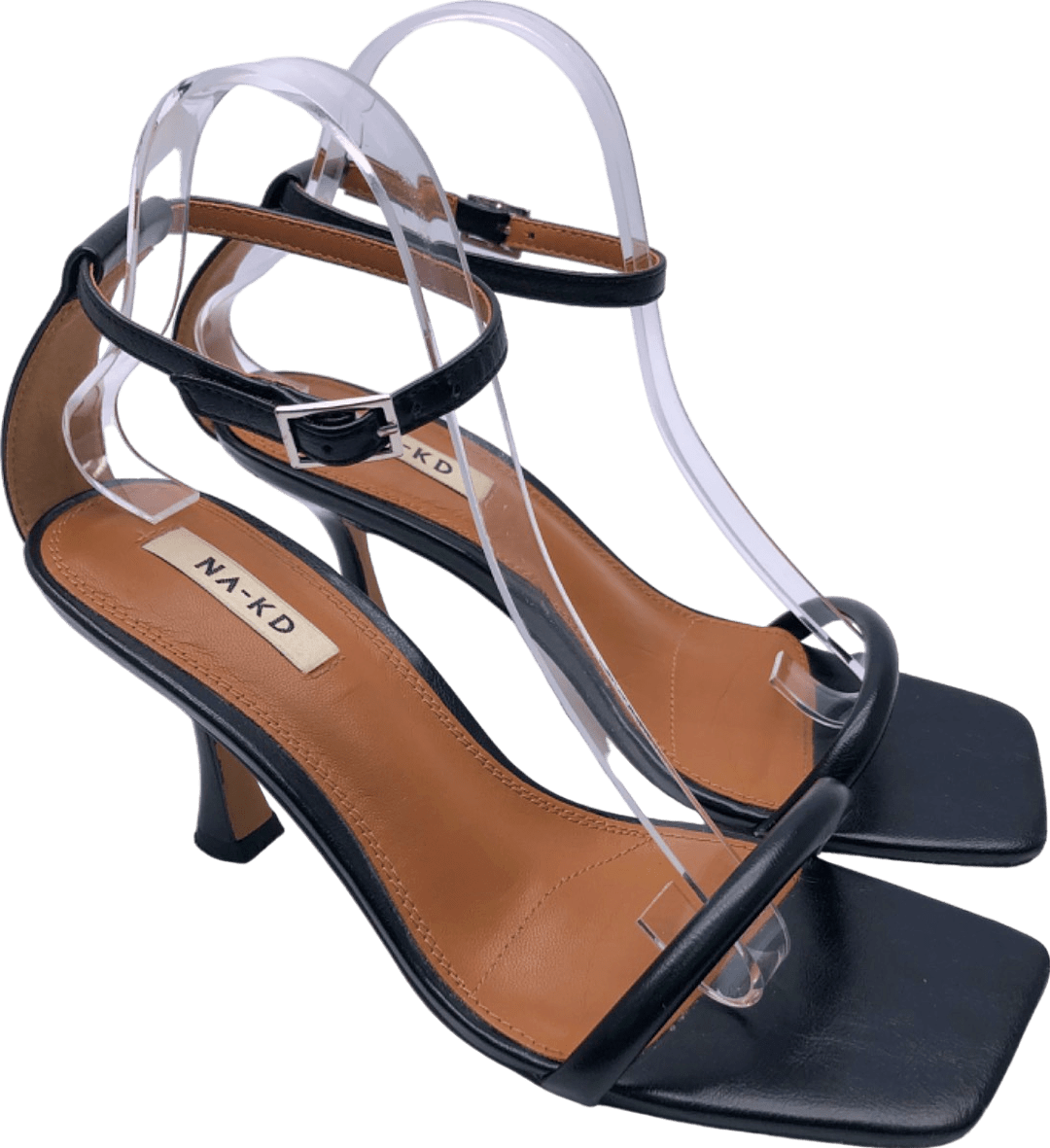 NA - KD Black Strappy Heeled Sandals EU 39 - Reliked
