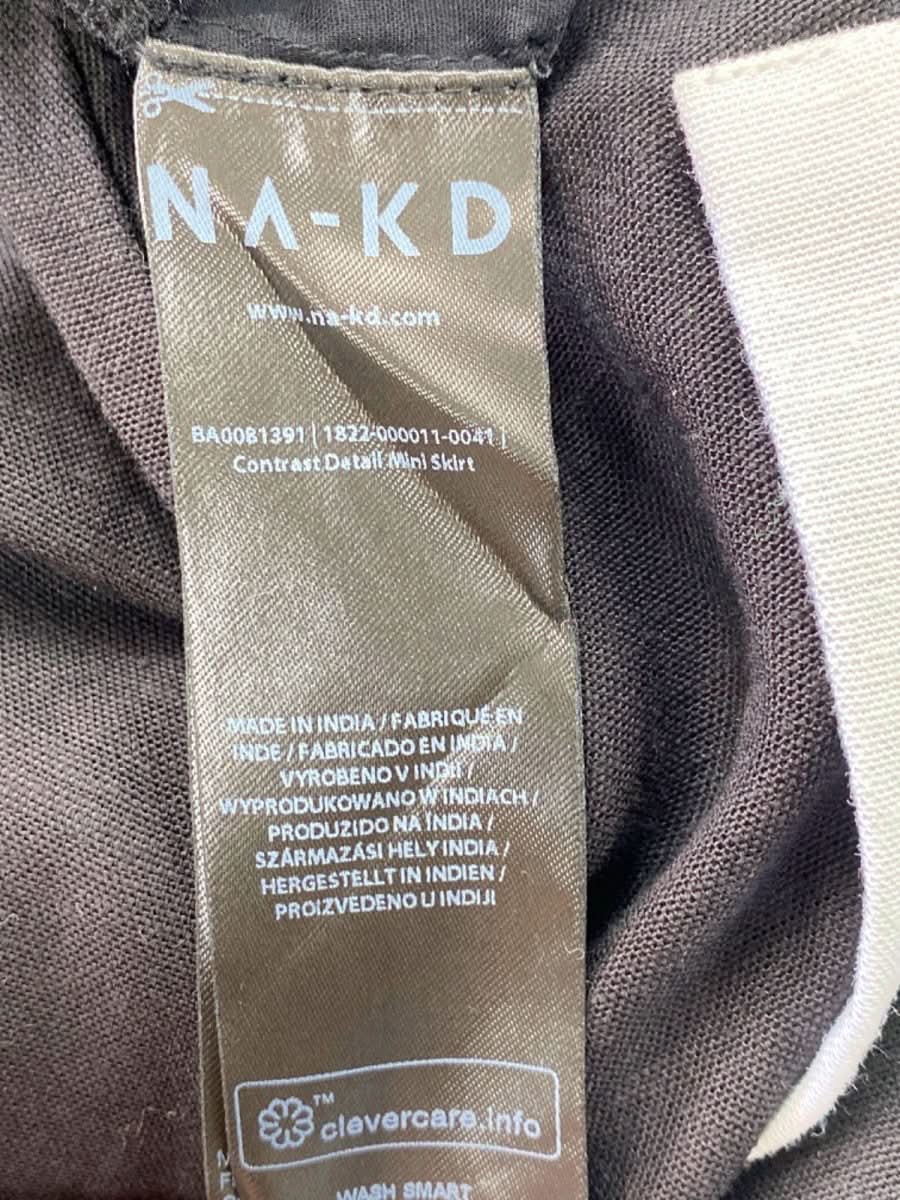 NA - KD Black/White Contrast Detail Boat Neck Top and Mini Skirt Co - ord EU 36 UK 8 - Reliked