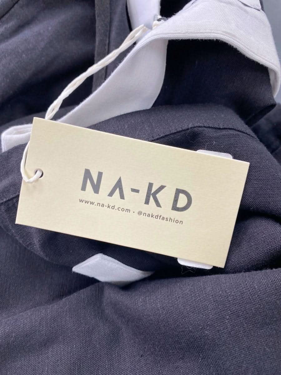 NA - KD Black/White Contrast Detail Boat Neck Top and Mini Skirt Co - ord EU 36 UK 8 - Reliked