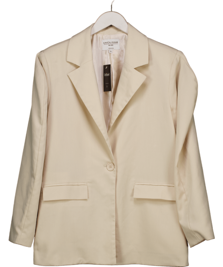 NA - KD Cream Erica Kvam cream Oversized Blazer UK 10 - Reliked