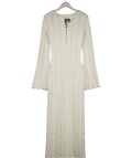 NA - KD Cream Pearl Buttoned Knitted Maxi Dress UK S - Reliked
