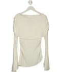 NA - KD Cream Textured Fold Over Bardot Mini Dress UK S - Reliked