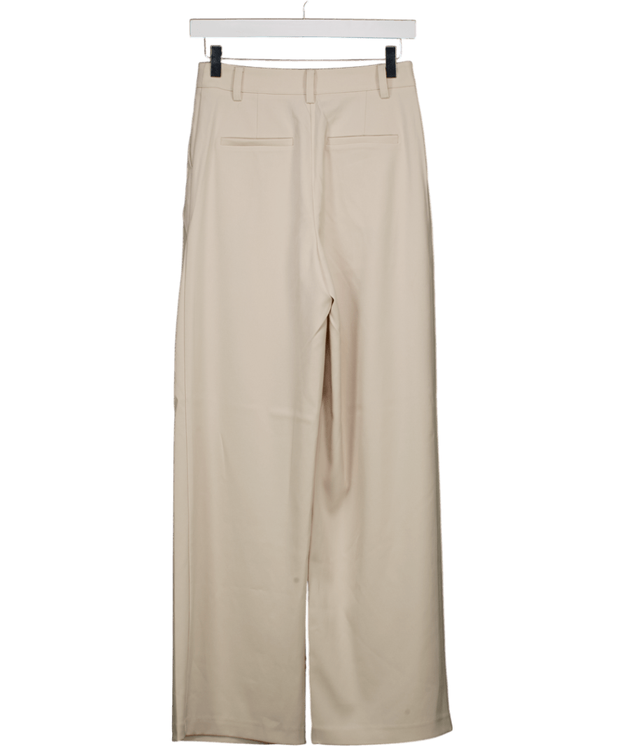 NA - KD Cream Wide High Waist Suit Pants UK XXS - Reliked