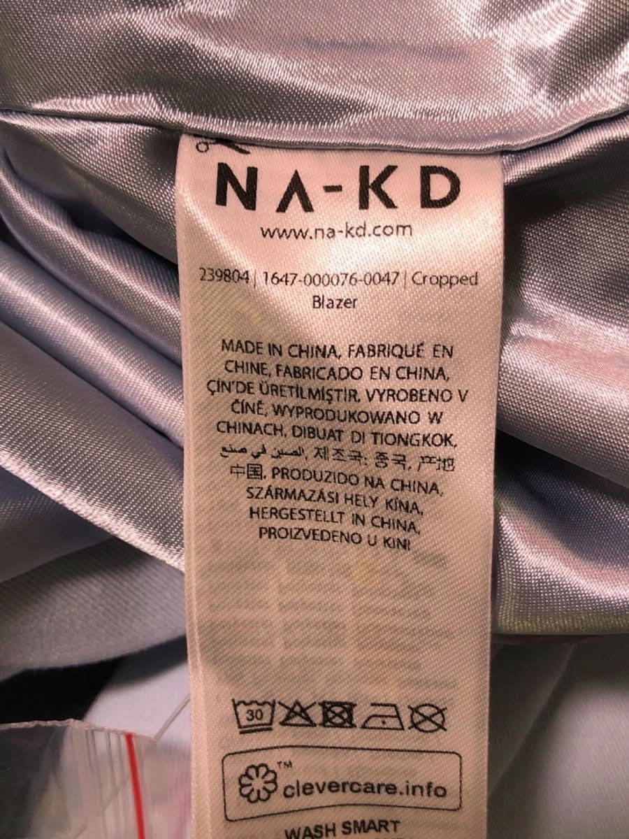 NA - KD Light Blue Hanna Schönberg Cropped Blazer EU 36 UK 8 - Reliked