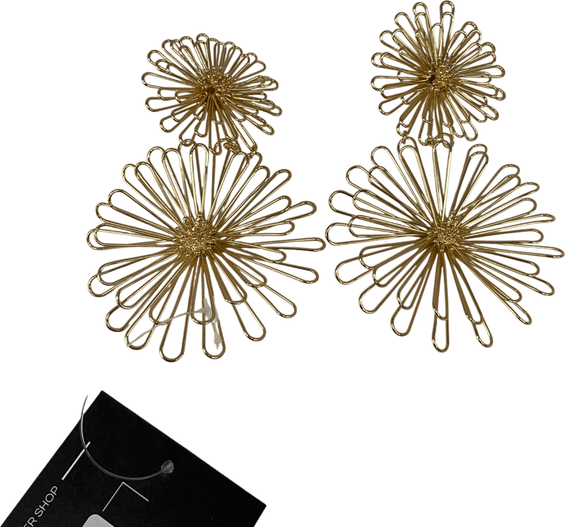 NA - KD Metallic Double Flower Earrings One Size - Reliked
